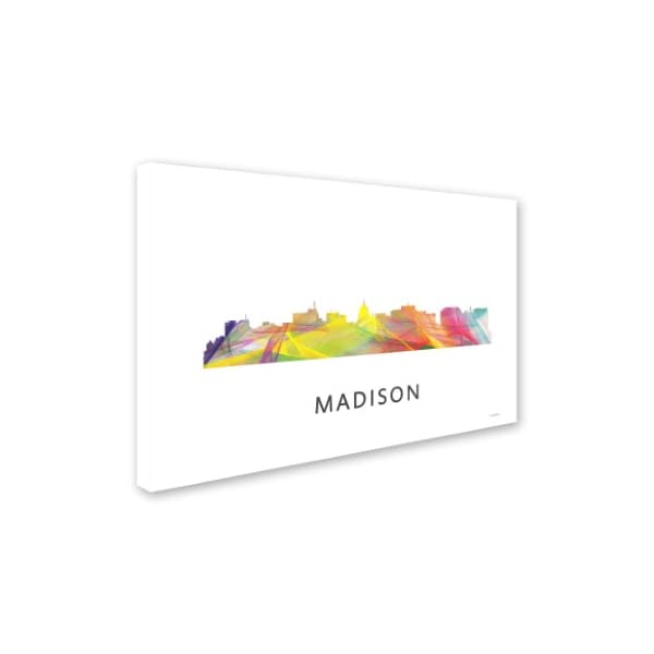 Marlene Watson 'Madison Wisconsin Skyline WB-1' Canvas Art,22x32